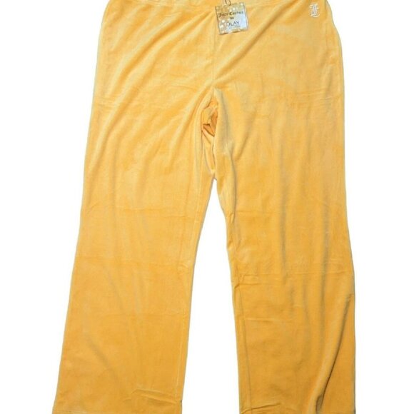 Juicy Couture Gold Velour Lounge Pants NWT Women’s Plus Size 2X Stretch - Picture 2 of 8